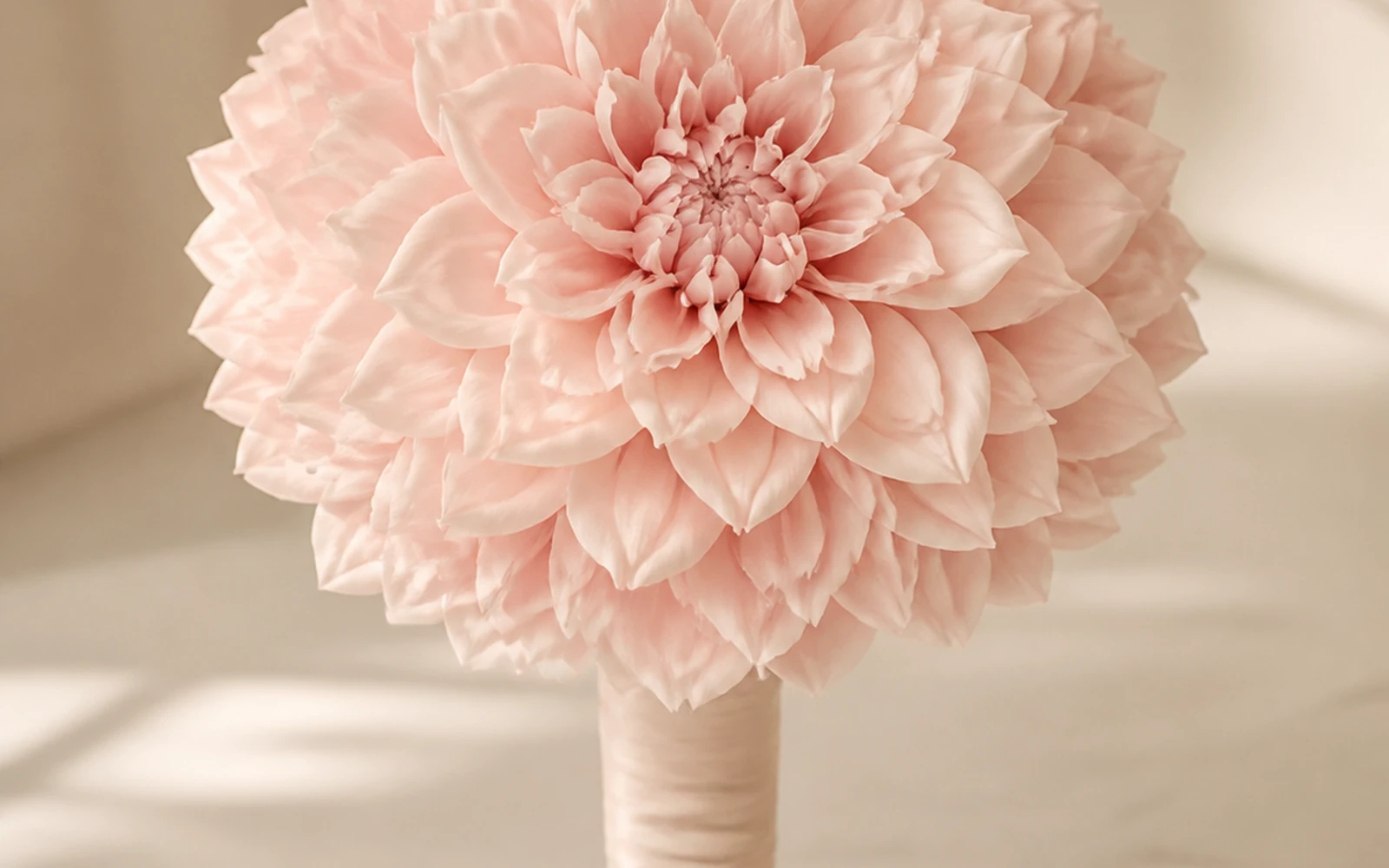Composite wedding bouquet designed as one oversized flower face